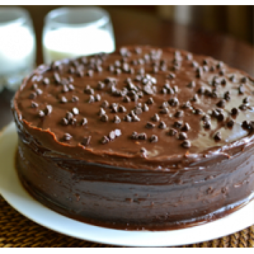 Valentine Day Cakes | Square Choco Chip Cake Online - Indiagift